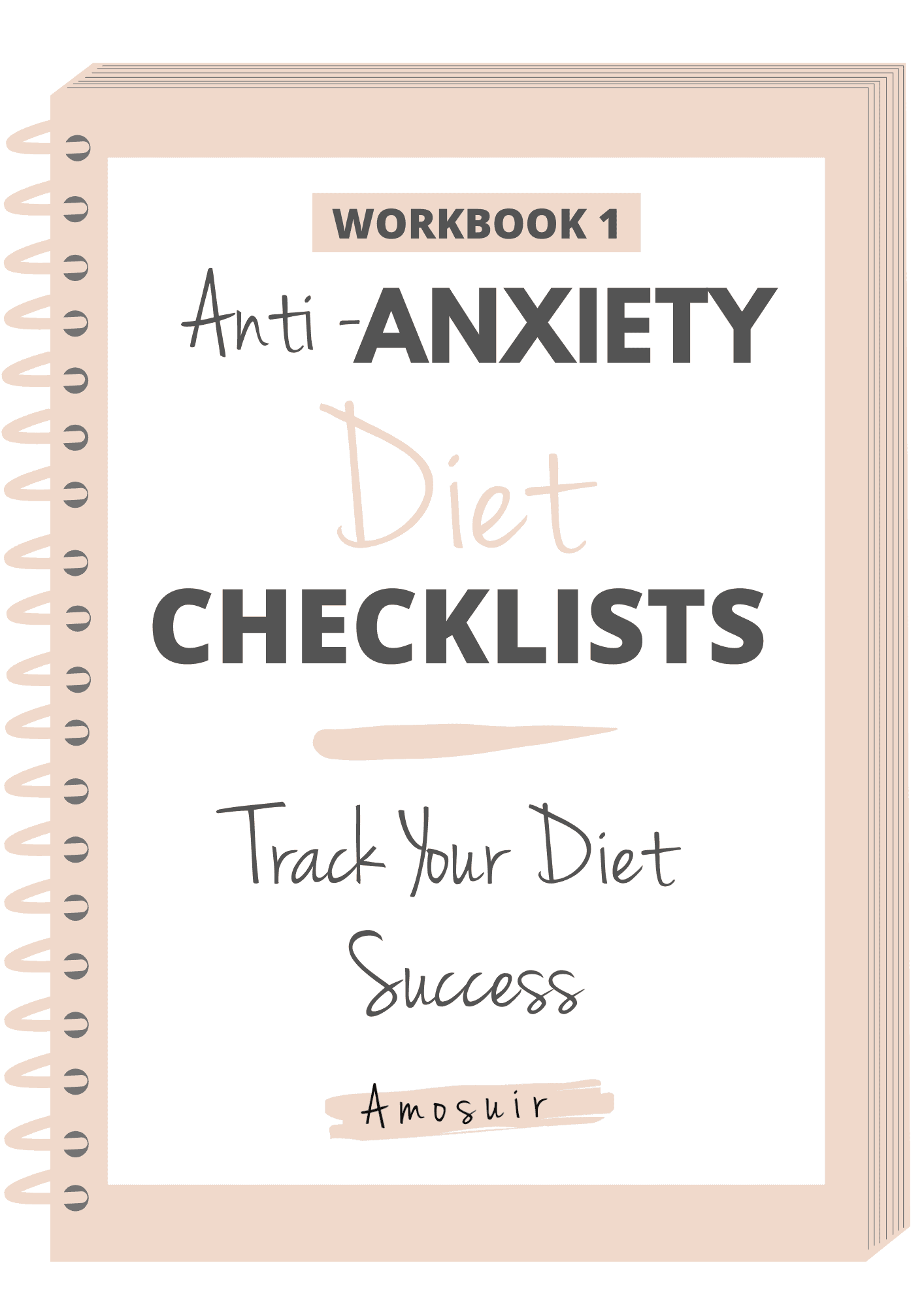 Anti-anxiety diet checklists workbook front cover
